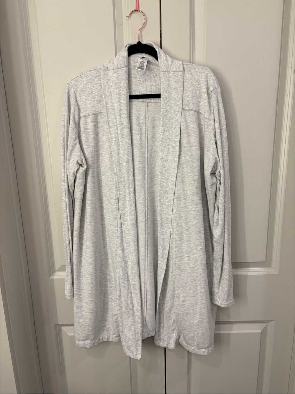 Active Life Heather Light Gray Open-Front Cardigan
